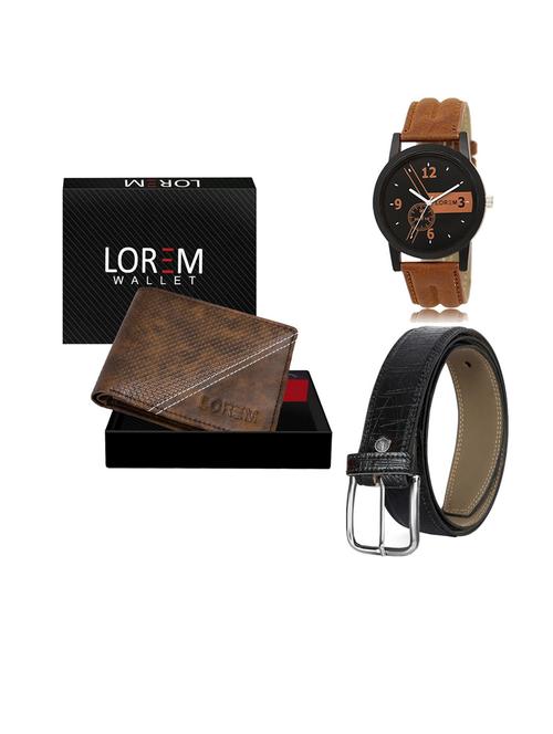 belt, wallet & watch gift combo - 19549703 - Very Small Image - 1