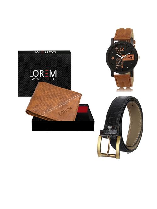 belt, wallet & watch gift combo - 19549706 - Very Small Image - 1