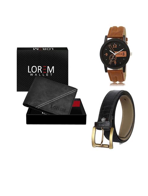belt, wallet & watch gift combo - 19549718 - Very Small Image - 1