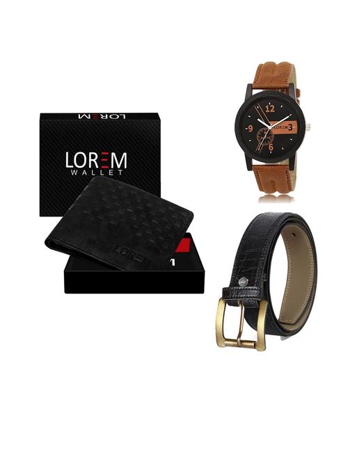 belt, wallet & watch gift combo - 19549742 - Very Small Image - 1