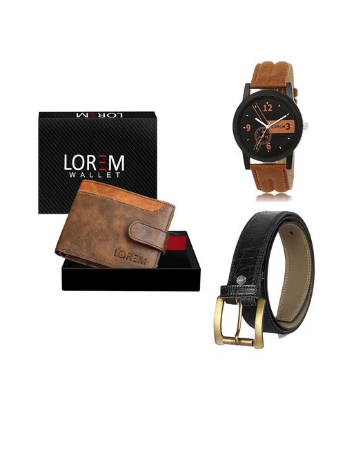 belt, wallet & watch gift combo - 19549772 - Very Small Image - 1