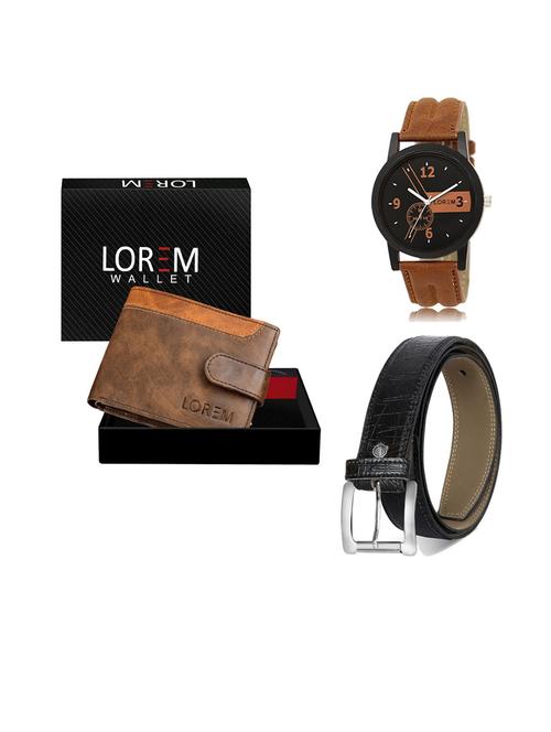 belt, wallet & watch gift combo - 19549773 - Very Small Image - 1