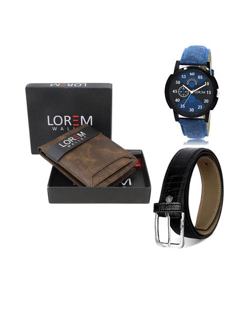 belt, wallet & watch gift combo - 19549812 - Very Small Image - 1