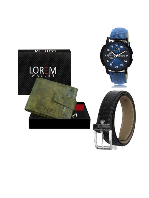 belt, wallet & watch gift combo - 19549915 - Very Small Image - 1