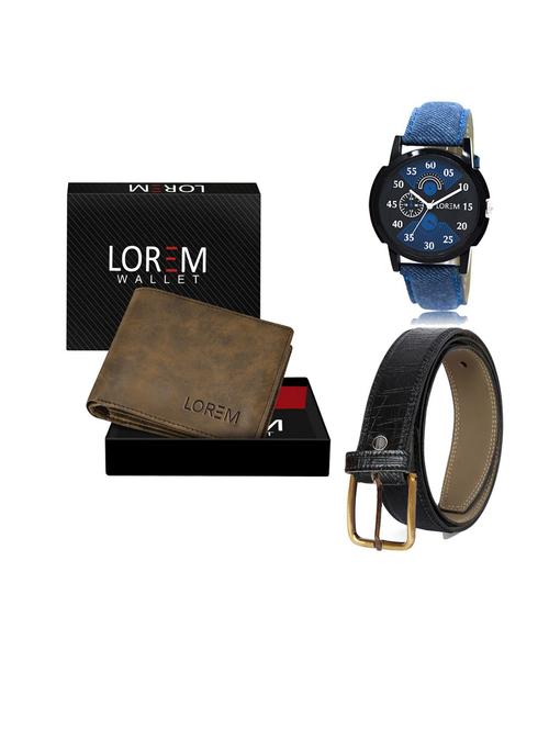 belt, wallet & watch gift combo - 19549930 - Very Small Image - 1