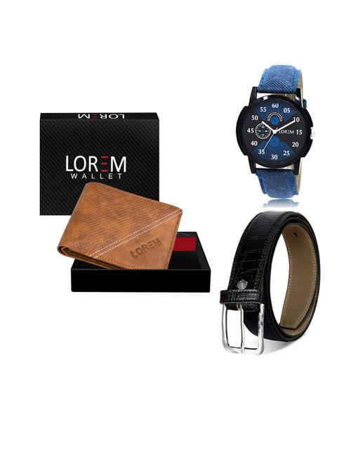 belt, wallet & watch gift combo - 19549980 - Very Small Image - 1