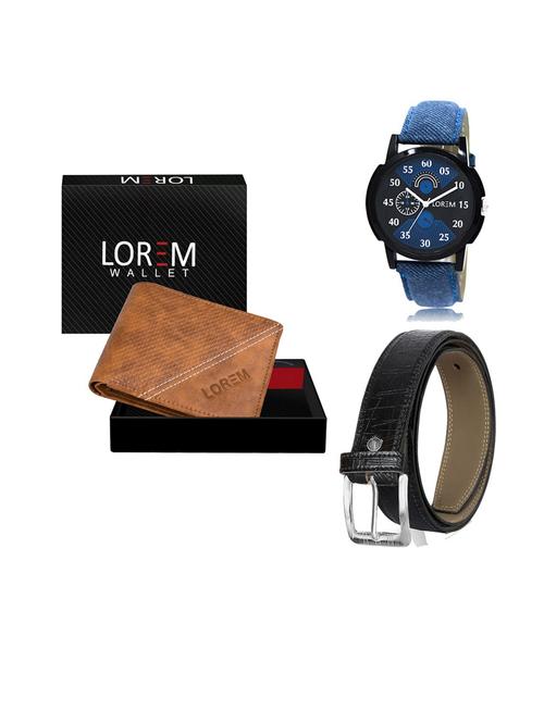 belt, wallet & watch gift combo - 19549981 - Very Small Image - 1