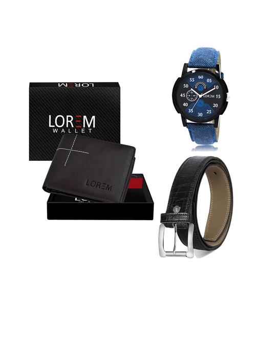 belt, wallet & watch gift combo - 19550025 - Very Small Image - 1
