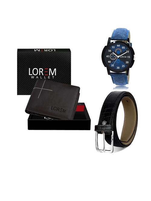 belt, wallet & watch gift combo - 19550028 - Very Small Image - 1