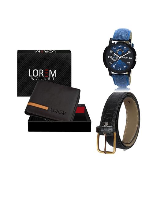 belt, wallet & watch gift combo - 19550038 - Very Small Image - 1