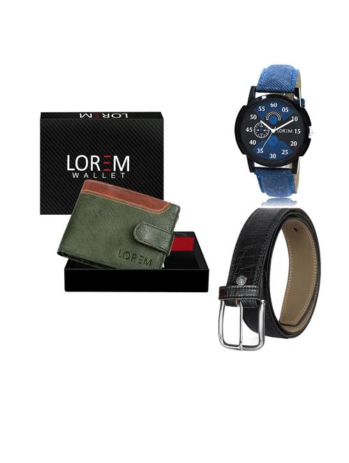 belt, wallet & watch gift combo - 19550057 - Very Small Image - 1