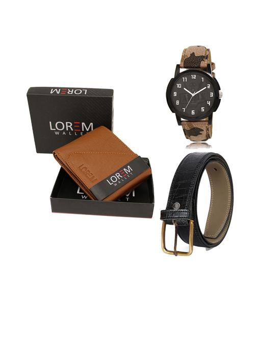 belt, wallet & watch gift combo - 19550062 - Very Small Image - 1