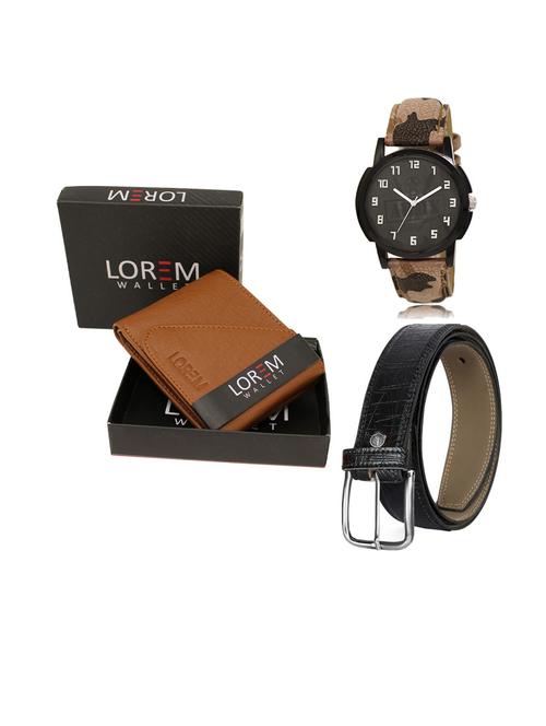 belt, wallet & watch gift combo - 19550063 - Very Small Image - 1