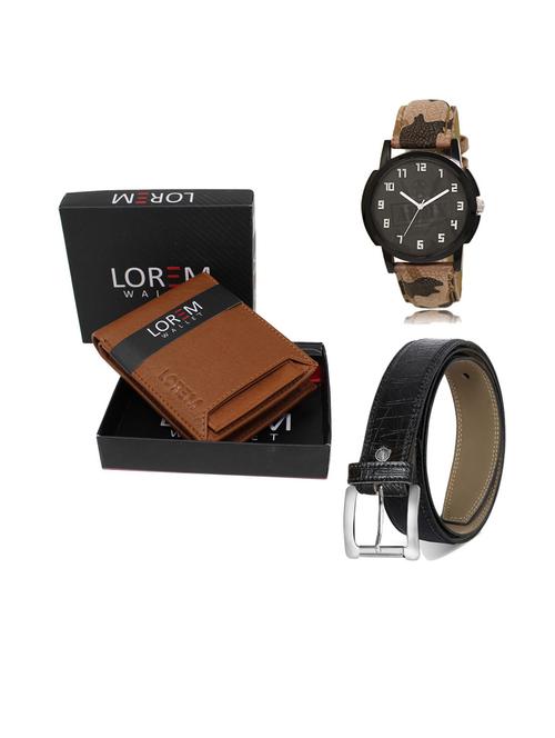 belt, wallet & watch gift combo - 19550073 - Very Small Image - 1