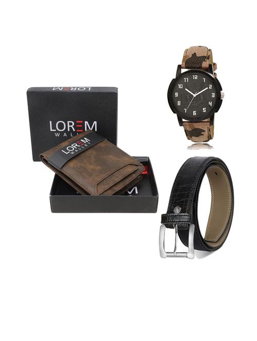 belt, wallet & watch gift combo - 19550079 - Very Small Image - 1