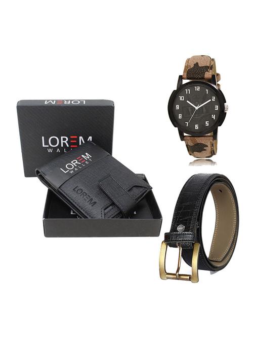 belt, wallet & watch gift combo - 19550096 - Very Small Image - 1