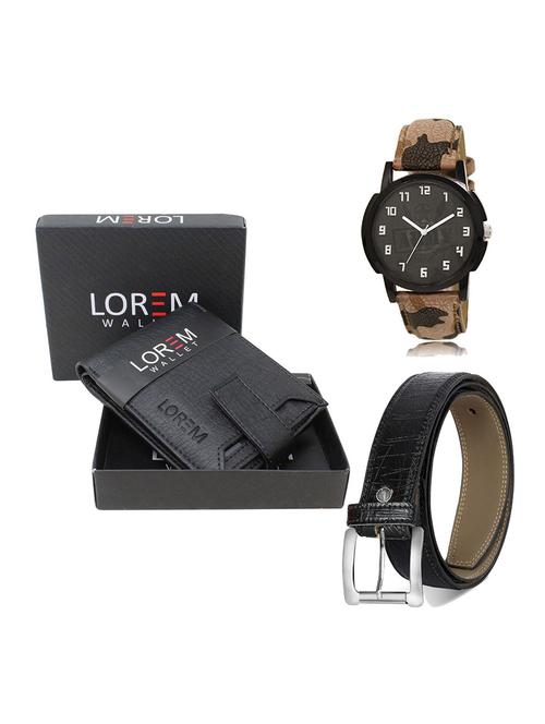 belt, wallet & watch gift combo - 19550097 - Very Small Image - 1