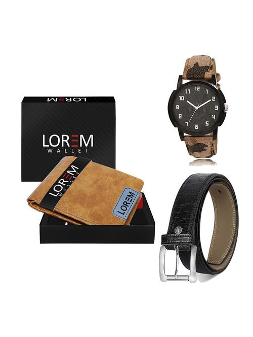 belt, wallet & watch gift combo - 19550115 - Very Small Image - 1