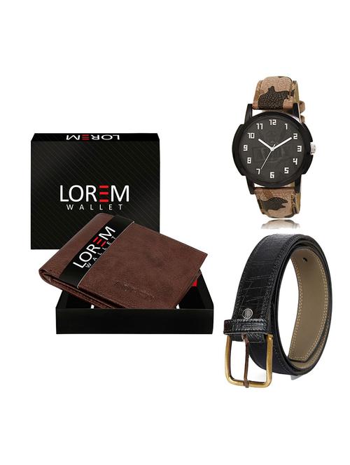 belt, wallet & watch gift combo - 19550122 - Very Small Image - 1