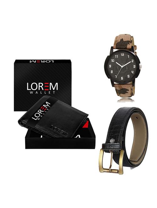 belt, wallet & watch gift combo - 19550138 - Very Small Image - 1