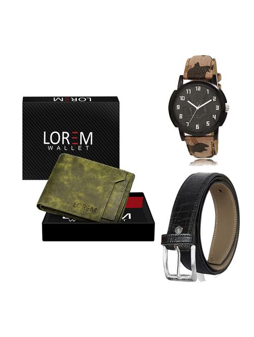 belt, wallet & watch gift combo - 19550149 - Very Small Image - 1