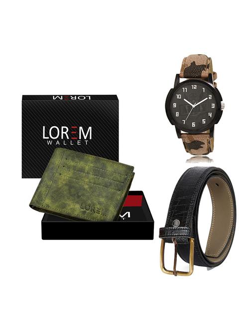 belt, wallet & watch gift combo - 19550152 - Very Small Image - 1