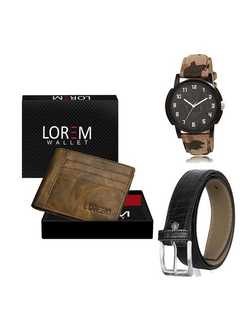 belt, wallet & watch gift combo - 19550167 - Very Small Image - 1