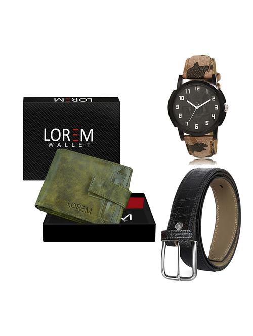 belt, wallet & watch gift combo - 19550183 - Very Small Image - 1