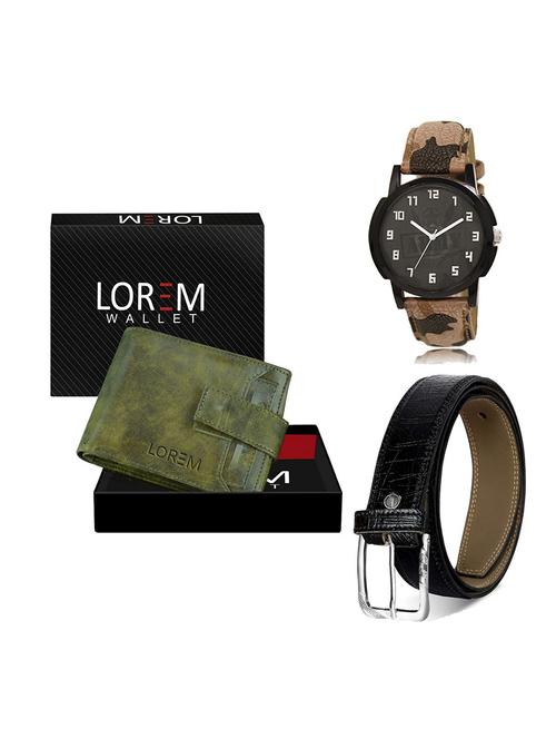 belt, wallet & watch gift combo - 19550184 - Very Small Image - 1