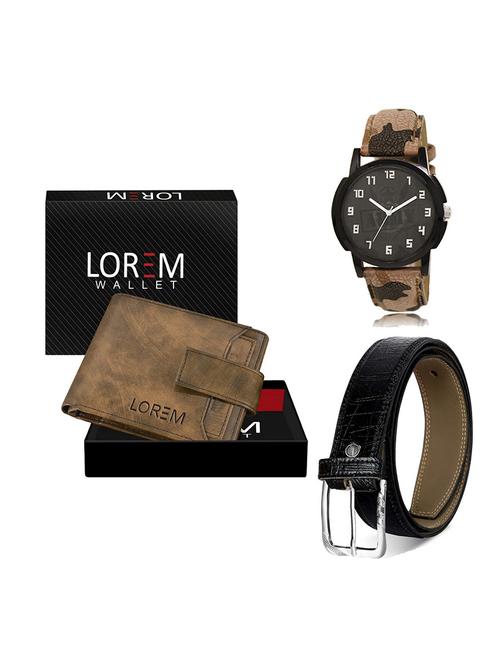 belt, wallet & watch gift combo - 19550190 - Very Small Image - 1