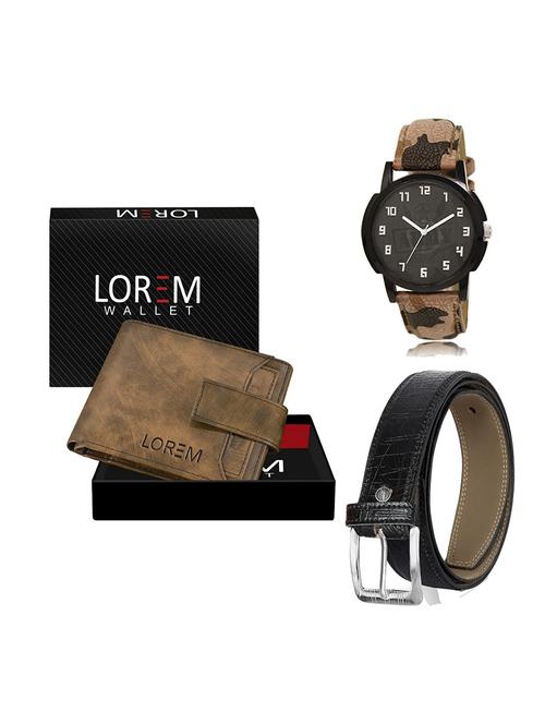 belt, wallet & watch gift combo - 19550191 - Very Small Image - 1