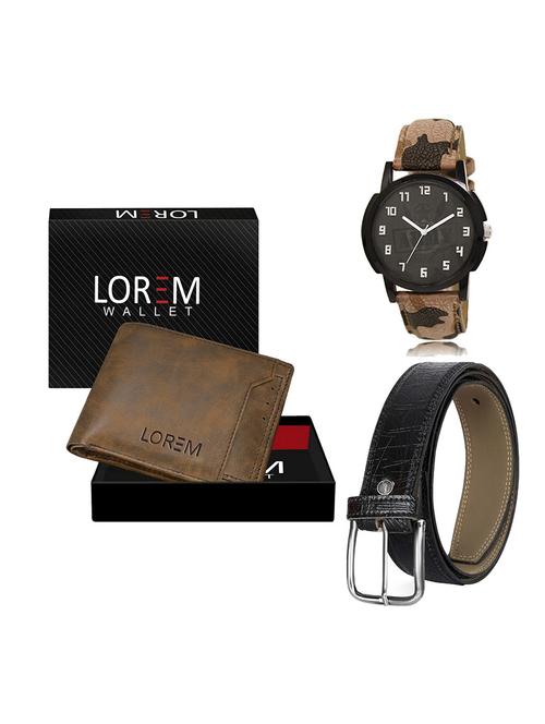 belt, wallet & watch gift combo - 19550195 - Very Small Image - 1