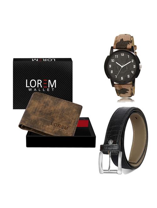 belt, wallet & watch gift combo - 19550217 - Very Small Image - 1