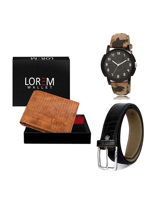 belt, wallet & watch gift combo - 19550226 - Very Small Image - 1