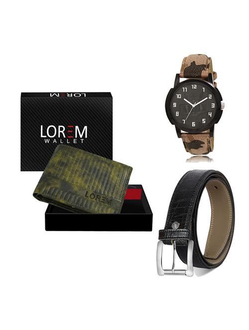 belt, wallet & watch gift combo - 19550229 - Very Small Image - 1