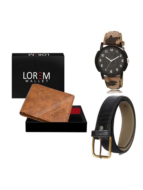 belt, wallet & watch gift combo - 19550248 - Very Small Image - 1