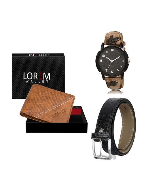 belt, wallet & watch gift combo - 19550251 - Very Small Image - 1