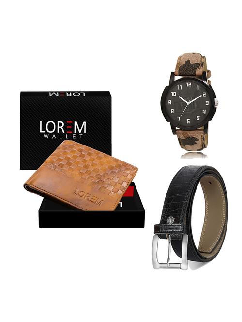 belt, wallet & watch gift combo - 19550271 - Very Small Image - 1