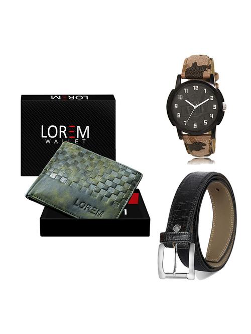 belt, wallet & watch gift combo - 19550277 - Very Small Image - 1