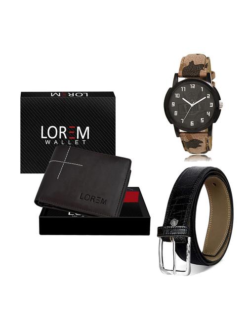 belt, wallet & watch gift combo - 19550298 - Very Small Image - 1