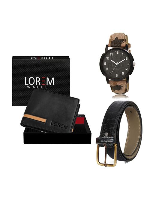 belt, wallet & watch gift combo - 19550302 - Very Small Image - 1