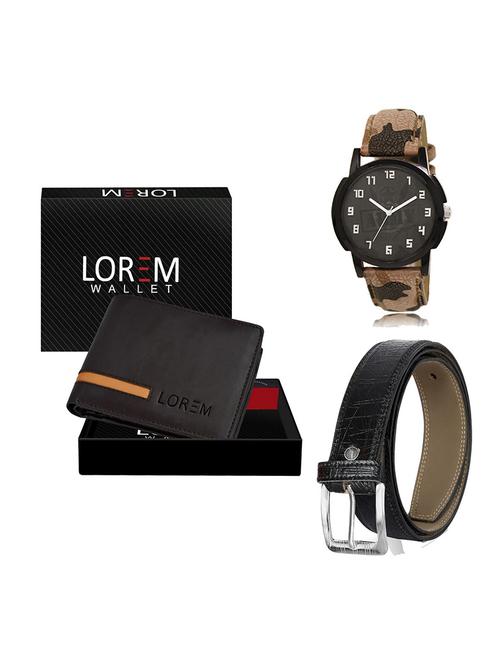 belt, wallet & watch gift combo - 19550311 - Very Small Image - 1