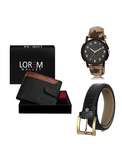 belt, wallet & watch gift combo - 19550318 - Very Small Image - 1