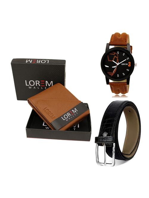 belt, wallet & watch gift combo - 19550334 - Very Small Image - 1