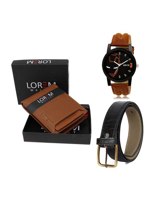 belt, wallet & watch gift combo - 19550344 - Very Small Image - 1