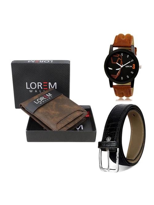 belt, wallet & watch gift combo - 19550352 - Very Small Image - 1