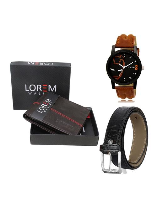 belt, wallet & watch gift combo - 19550365 - Very Small Image - 1