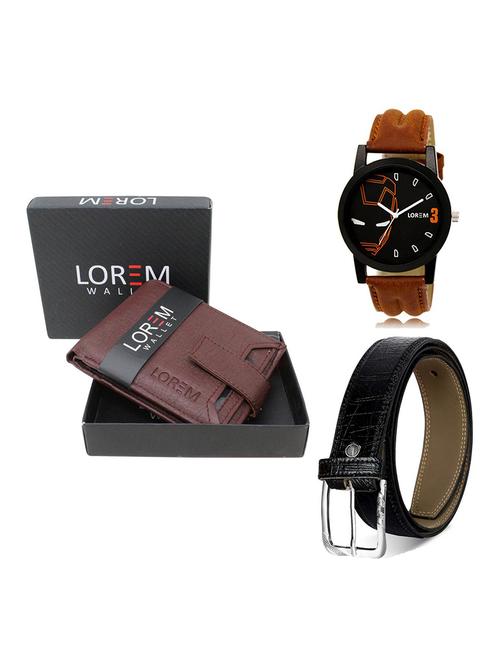 belt, wallet & watch gift combo - 19550376 - Very Small Image - 1