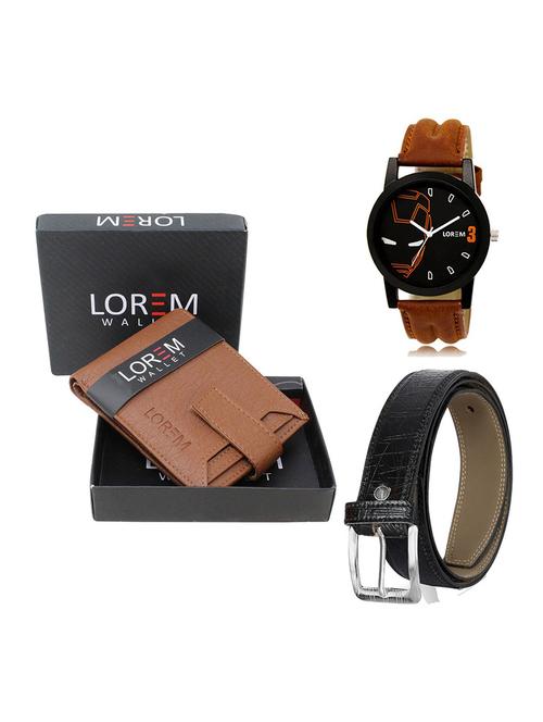belt, wallet & watch gift combo - 19550383 - Very Small Image - 1