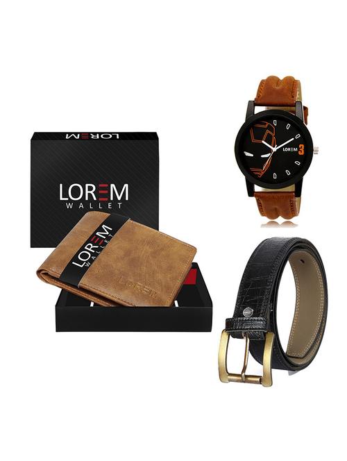 belt, wallet & watch gift combo - 19550396 - Very Small Image - 1